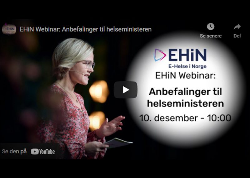 Webinar: Oppfølging av Ehin-konferansen