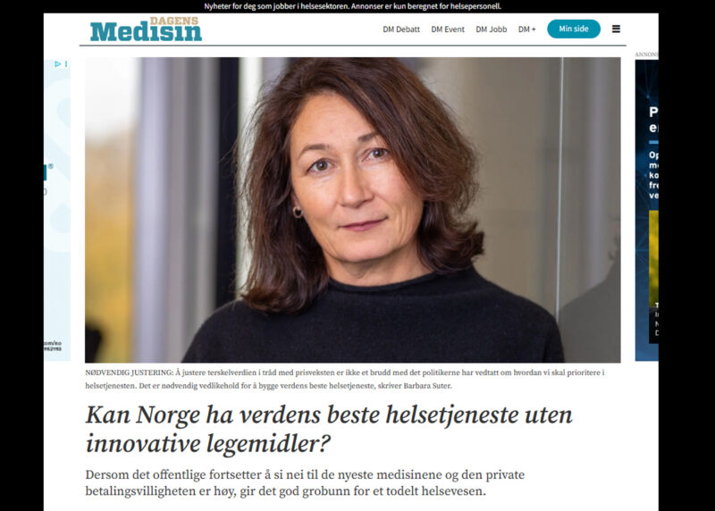 LMI i Dagens Medisin: Kan Norge ha verdens beste helsetjeneste uten innovative legemidler?